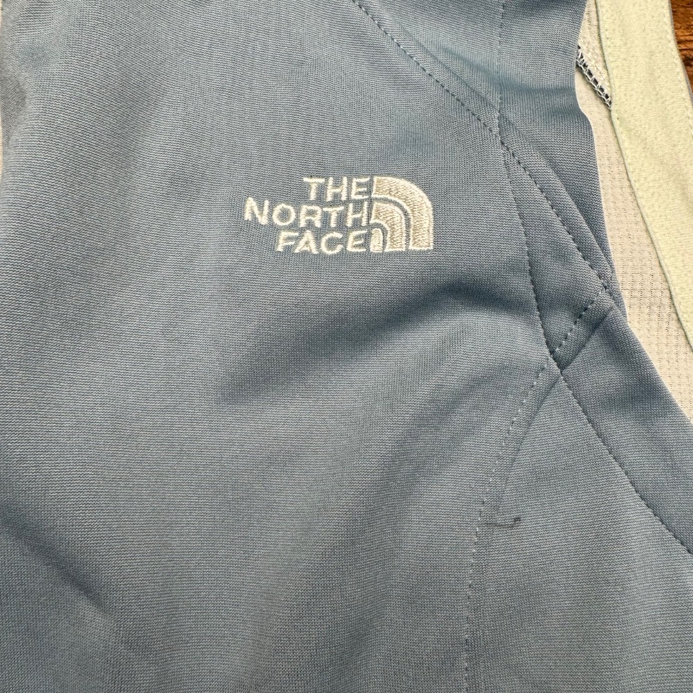 The North Face Windwall Womens Vest Light Blue Hooded Full Zip Size L - Picture 3 of 8